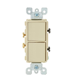 05634-00I - Interruptor dúplex 15A 120/277V mod 5634 marfil Decora Leviton
