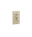 300-08280-IGI - Receptáculo dúplex supresor de picos hospital ta 15A 125V 2P3H 36kA marfil Nema 5-15R Leviton