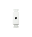 40649-00W - Jack telefónico blanco 4 conductores Decora  Leviton