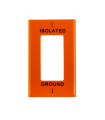 80401-0IG - Placa naranja tierra aislada Decora Leviton