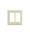 80409-00I - Placa 2 unidades nylon marfil lv Decora Leviton