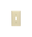 80701-00I - Placa de nylon sencilla para interruptor de palanca marfil Leviton