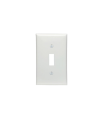 80701-00W - Placa de nylon sencilla para interruptor de palanca blanco Leviton