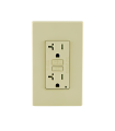 GFTR2-00I - Receptáculo dúplex GFCI slim 20A 125V 2P 3H con auto prueba marfil Leviton