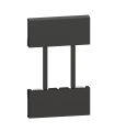 KG51 - Cubretecla Tomacorriente Sencilla 2 Módulos Negro