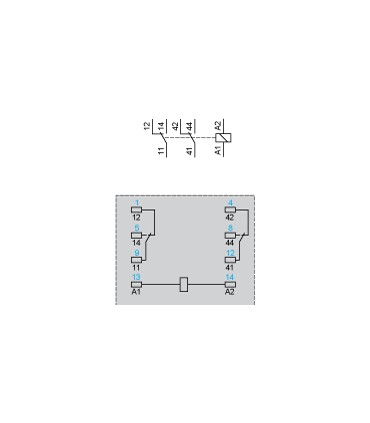 RXM2AB2JD - Relevador Miniatura 8 Pin C/Led 12 Vcd Modelo Rxm2Ab2Jd