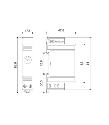 7T.81.0.000.2303 -Termostato Para Ventilador 1Na Finder