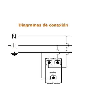 N4129 - Contacto Aterrizado 2P+T 1 Mod. Ligth