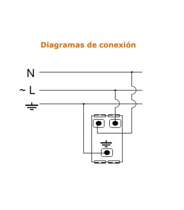 L4129 - Contacto Polorizado 2P+T 1 Modulo 15A C/Proteccion Inf.Negro Antracita