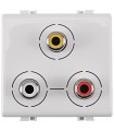 QZ4283 - Conector RCA 3 canales audio y video  2  modulo