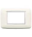 20683.B01 - Placa round 3 modulos bright Blanco artico Eikon Vimar