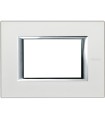 HA4803SAN - Placa Anodizada Rectangular Color Plata 3 Módulos