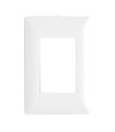 E913BN3 - Placa 3 ventanas lexan blanco línea alpha Estevez