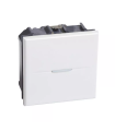 HD4001M2N - Interruptor Axial Sencillo Color Blanco 2 Modulo Axolute