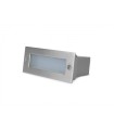 3720-LED - Lampara de cortesía para empotrar en muro cristal frost 12 x 0.1w led acero inoxidable