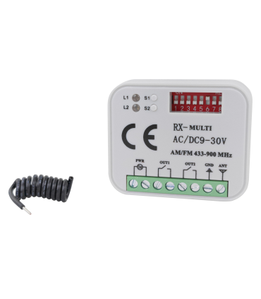 RECEPTOR UNIVERSAL MULTI 433 A 900 MHZ AC/DC 9-30V