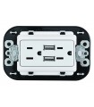 QZ4028USBCC6 - Tomacorriente Dúplex 2P+T con protección infantil y con 2 cargadores USB 3.1 A  3  modulo