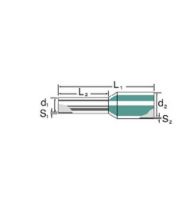 9019160000 -  Terminal punta Azul 14 AWG H2 5/15D BL Weidmuller