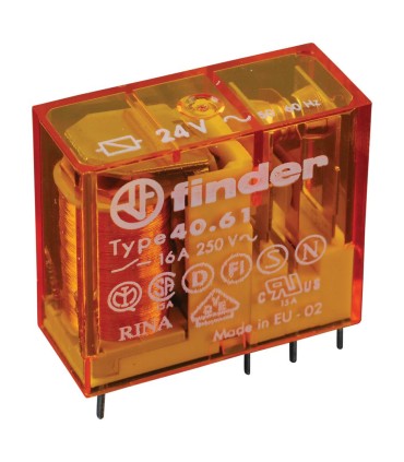 40.61.8.120.0000 -Relevador 16A 120Vac SPDT Finder